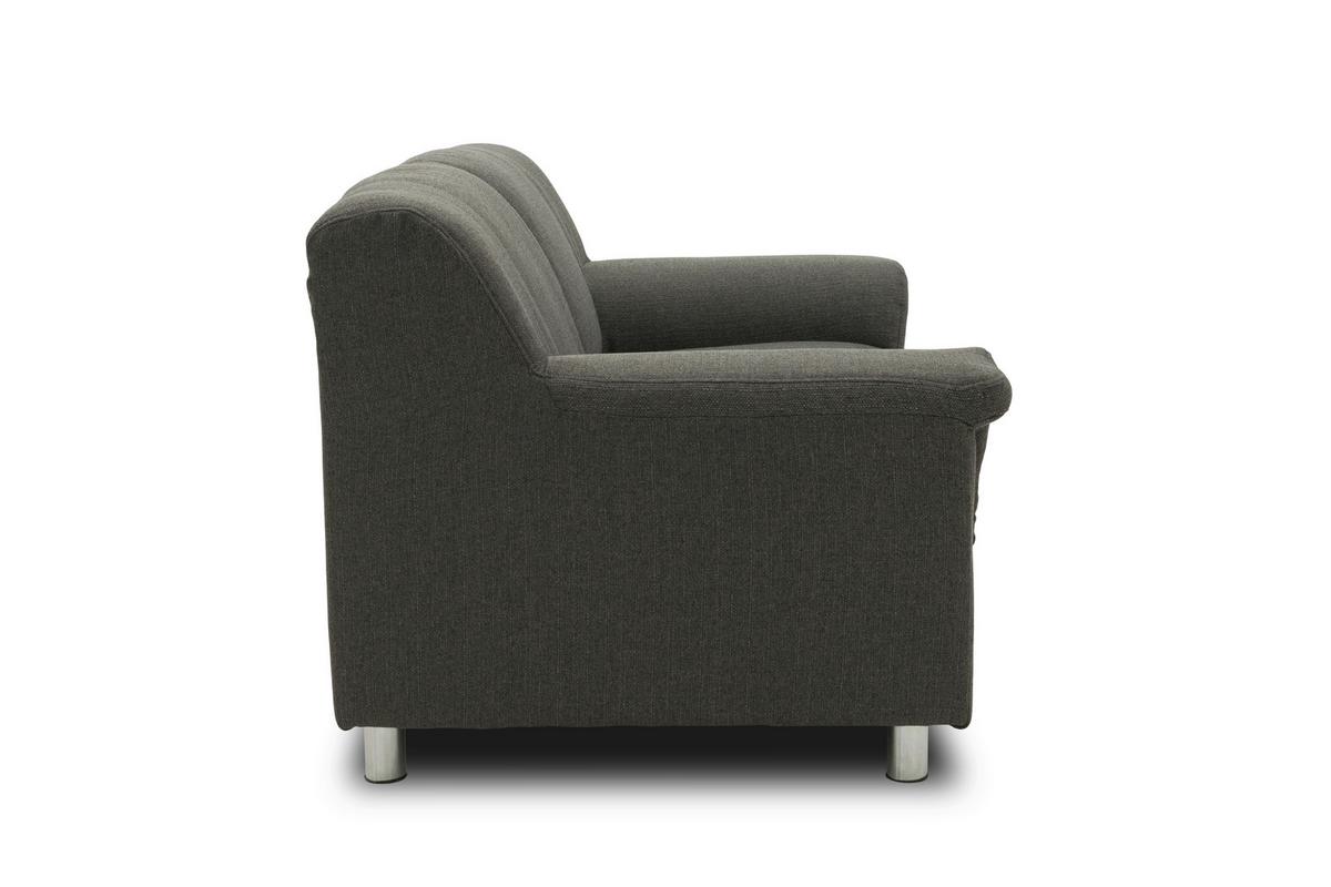 2-sitzer-sofa Jamie Rücken Echt Schlammfarben - Chromfarben/Schlammfarben, KONVENTIONELL, Textil (145/72/80cm) - MID.YOU