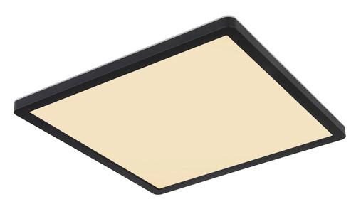 LED-Deckenleuchte Sapana L: 29,4 cm mit Memory-Funktion - Opal/Schwarz, Basics, Kunststoff (29,4/29,4/2,5cm) - Globo