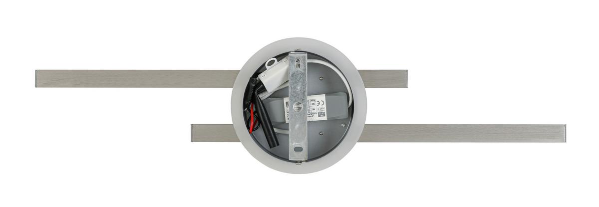 Led-deckenleuchte Cennet - Chromfarben/Alufarben, Basics, Kunststoff/Metall (15/58/5cm) - Luca Bessoni