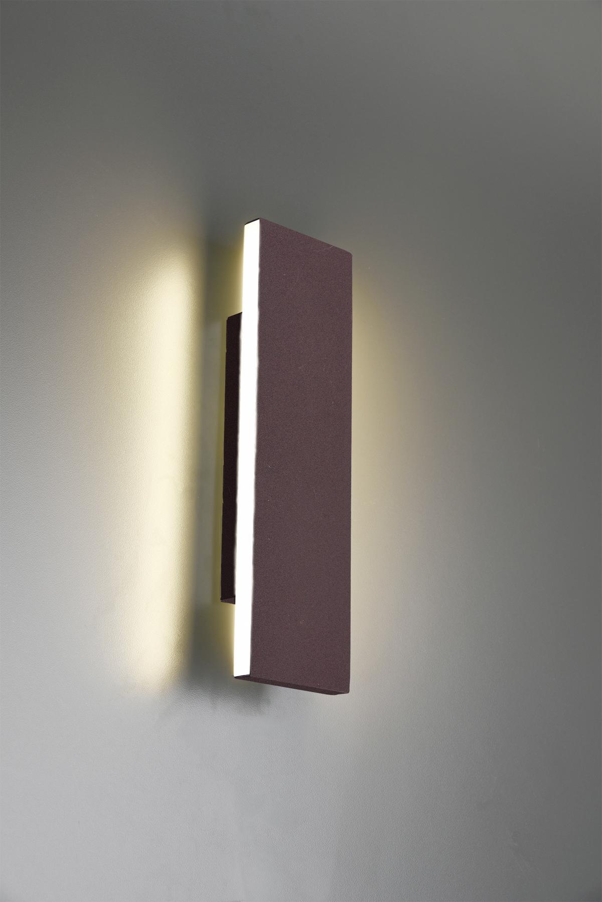 LED-Wandleuchte 225172924 Concha - Rostfarben/Weiß, KONVENTIONELL, Kunststoff/Metall (28/8/4,5cm) - Trio Leuchten