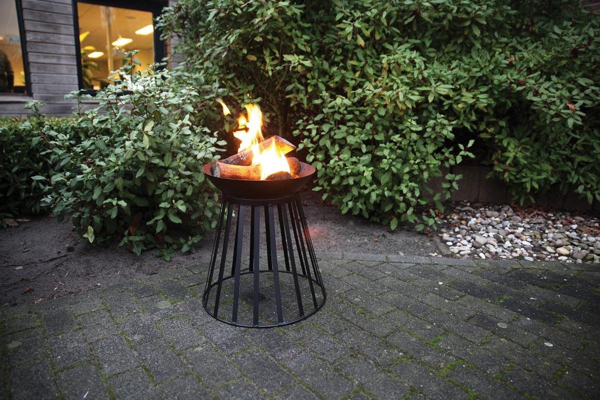 Feuerkorb Schwarz - Schwarz, Basics, Metall (47/47/50cm)