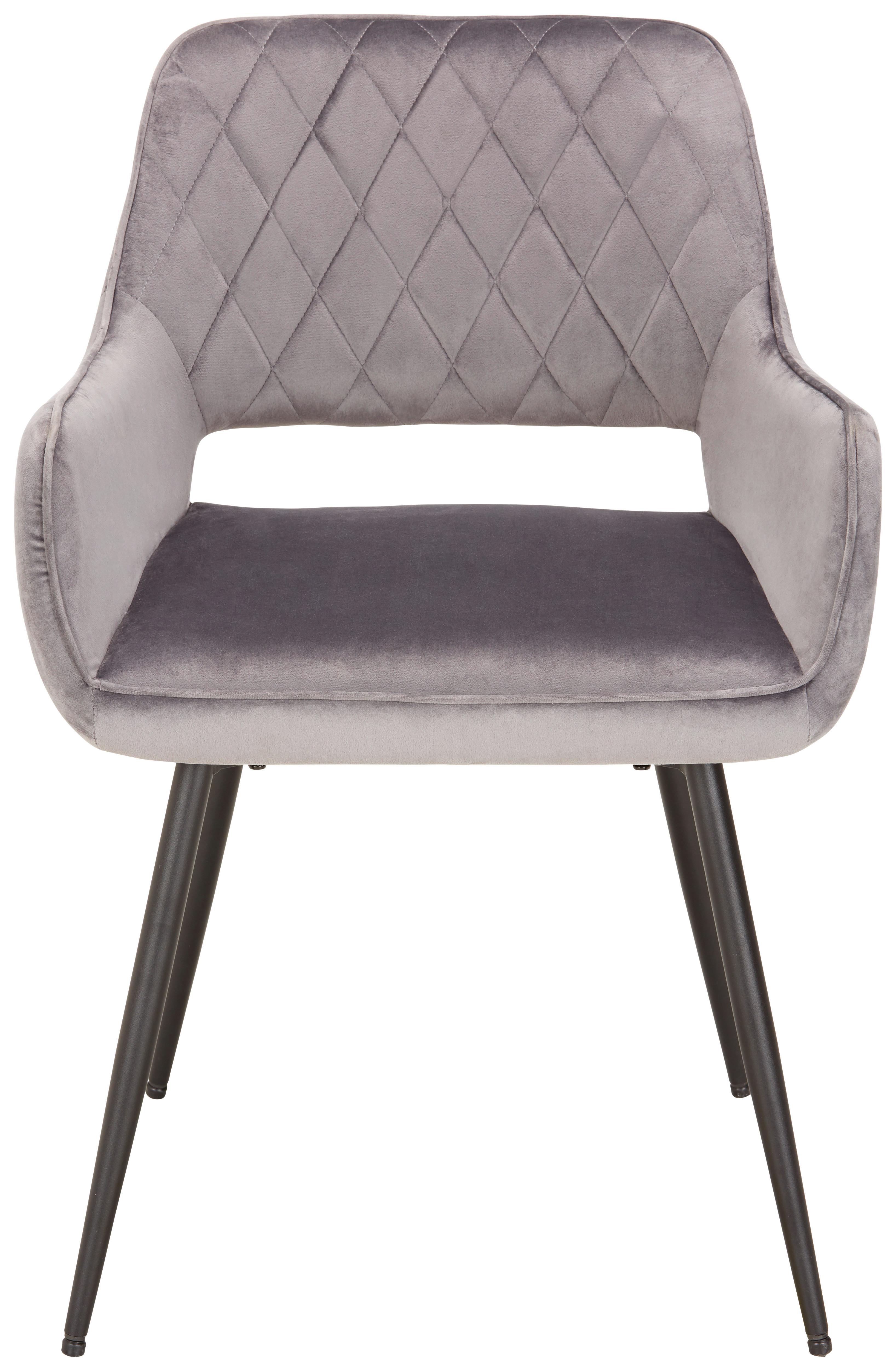 Stolička SERAFINA sivá - čierna/sivá, Modern, kov/drevo (55/80,5/59,5cm) - Mömax