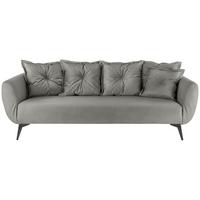 3-Sitzer-Sofa Baggio Grau B: 236 cm - Schwarz/Grau, MODERN, Textil (236/94/103cm) - Livetastic