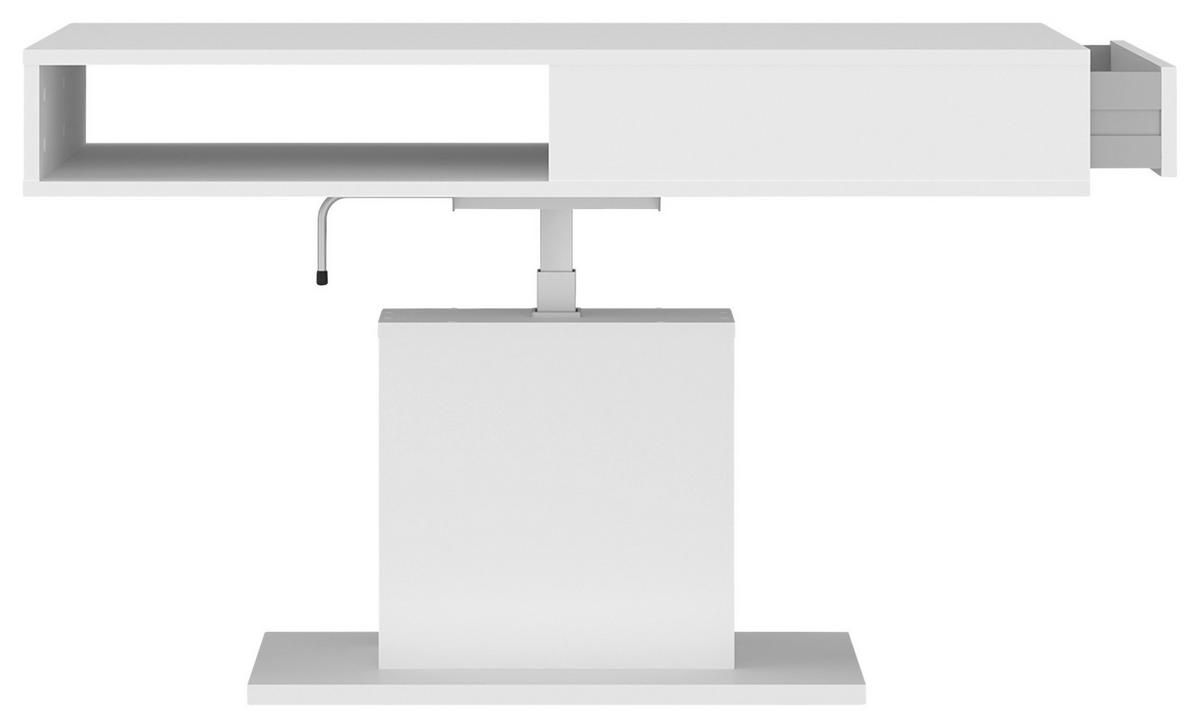 Couchtisch Cortado weiß, B: 110cm - Weiß, MODERN, Holzwerkstoff (110/59,6-79,6/65cm) - Modern Living