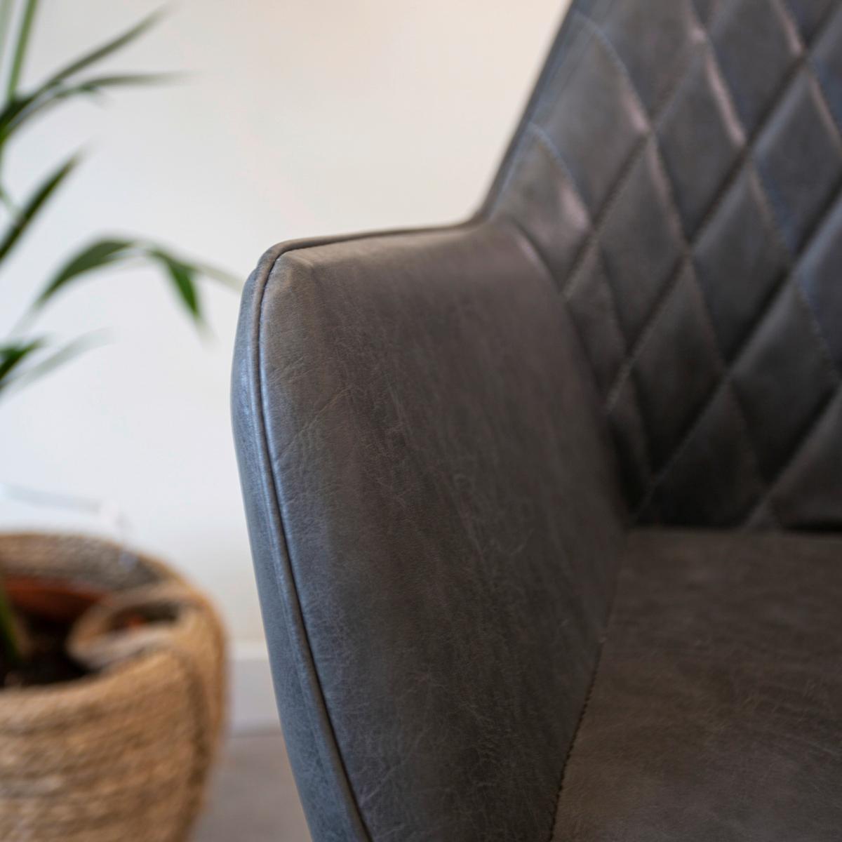 Stuhl-Set Cose - Anthrazit/Schwarz, KONVENTIONELL, Textil/Metall (62/83/60cm) - MID.YOU