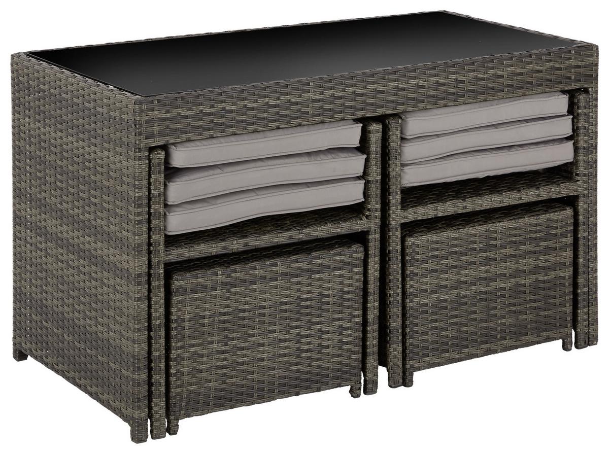 Kerti Szett Emma - barna/fekete, Modern, műanyag/textil - Luca Bessoni