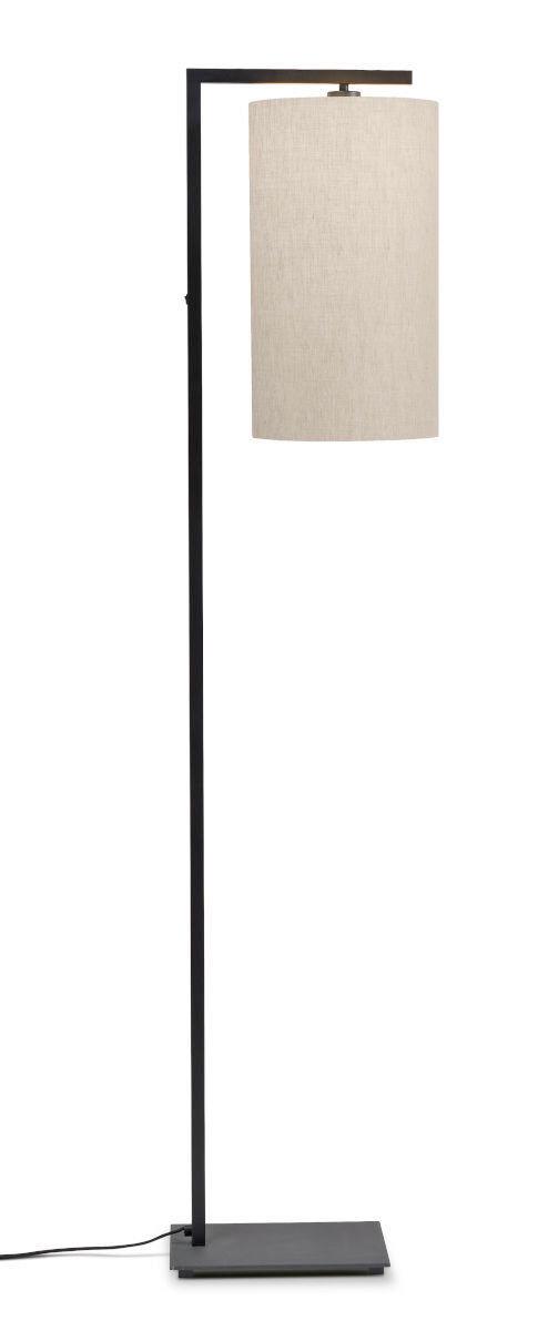 Stehlampe Boston Schwarz/ Hellbeige 1-Flammig - Beige/Schwarz, Basics, Textil/Metall (35/160cm) - It's about Romi