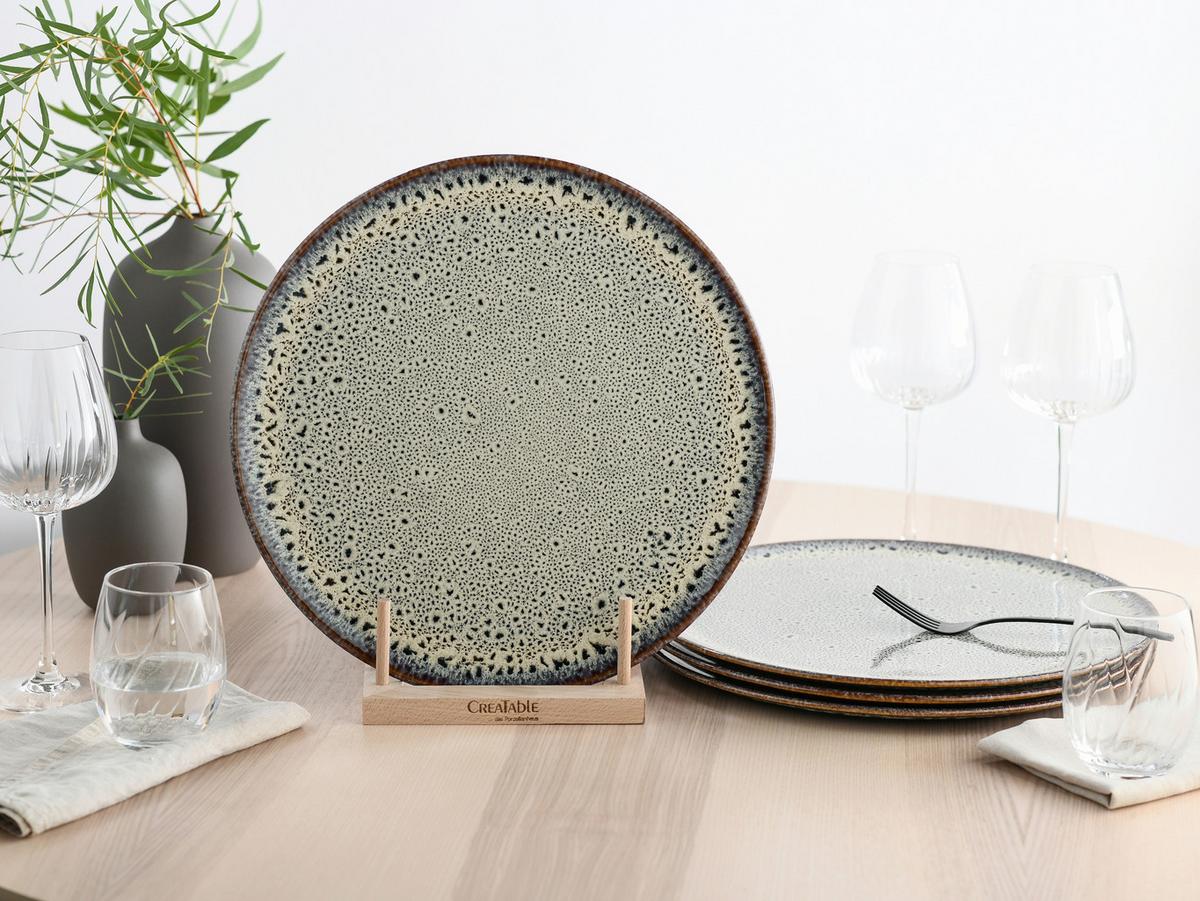 Pizzateller Ø 33 cm Steinzeug, creme - Creme, Basics, Keramik (33cm) - Creatable