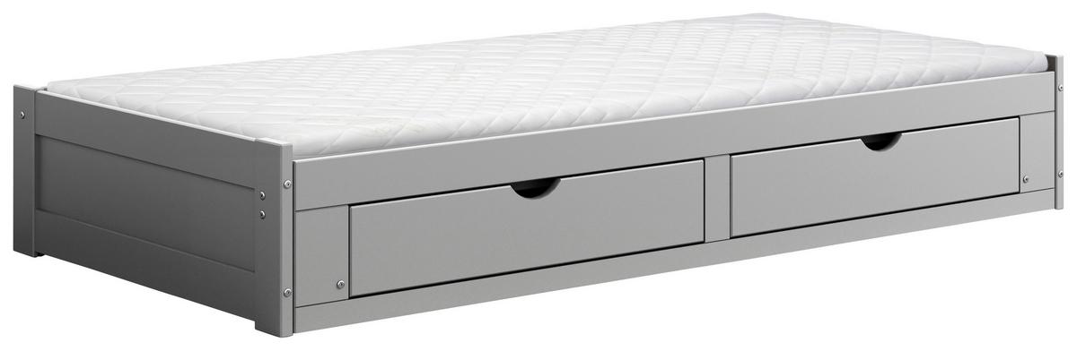 Ausziehbett Livio Ii - Grau, MODERN, Holz/Holzwerkstoff (90/200cm) - MID.YOU