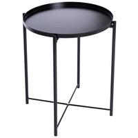 Beistelltisch Rund Jörg, Schwarz - Schwarz, MODERN, Metall (42/52/42cm)