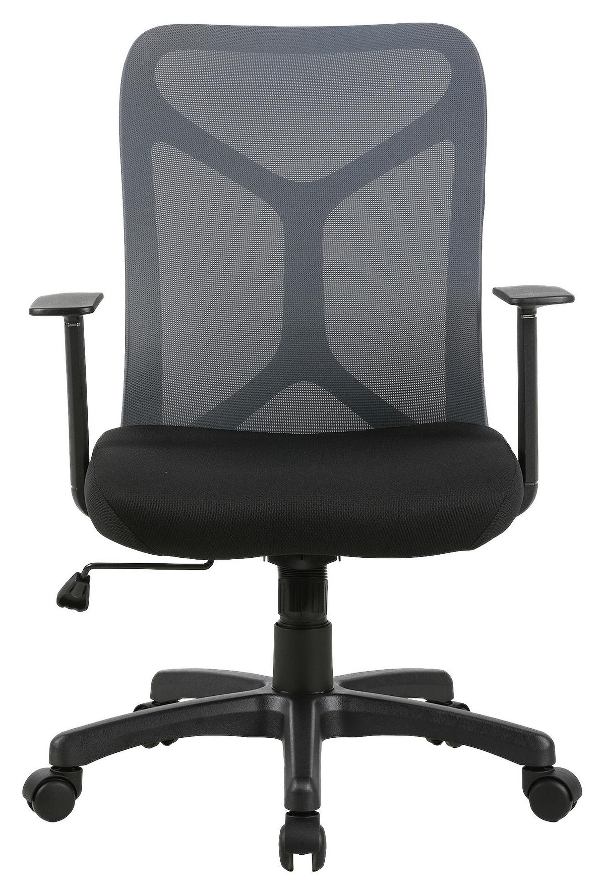 Drehstuhl Bone - Schwarz/Grau, MODERN, Kunststoff/Textil (61,5/91/51,5cm) - MID.YOU