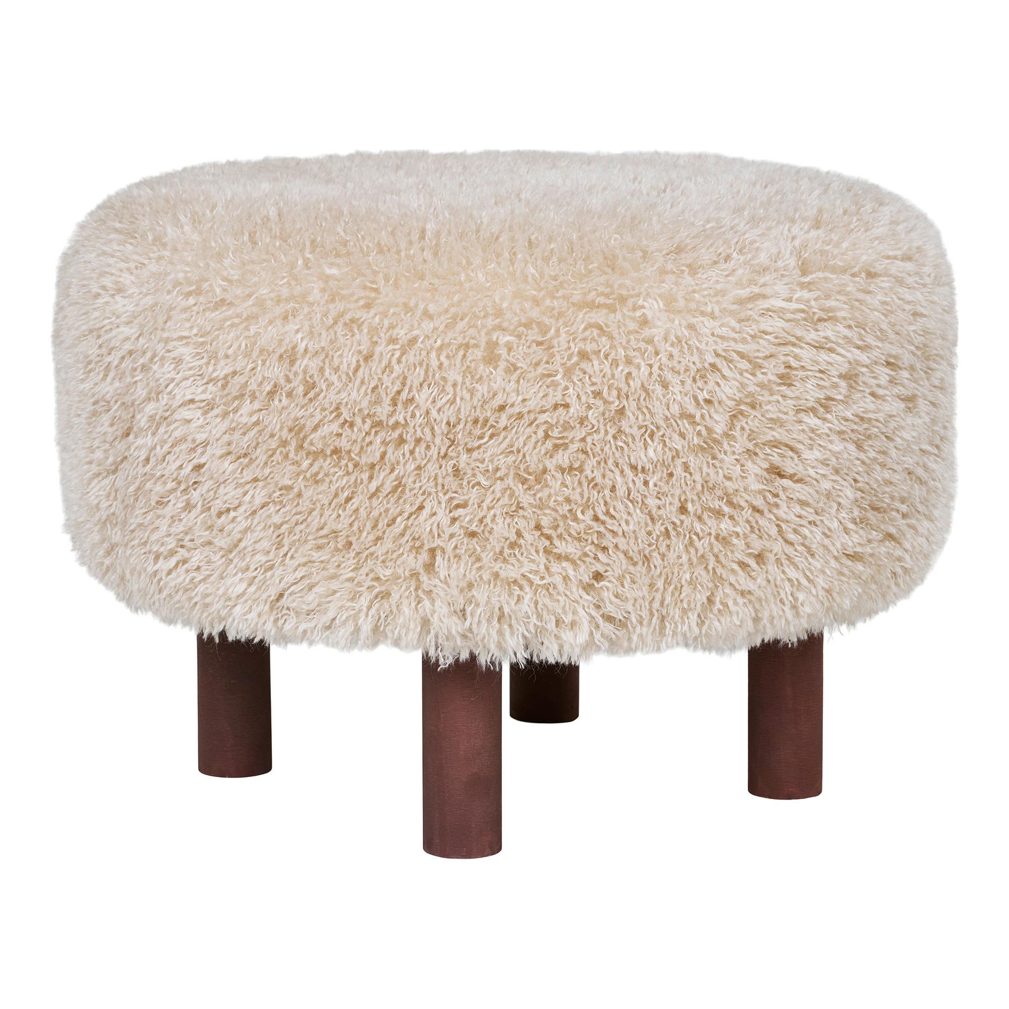 Hocker Inverness Hellbraun, B/H/T: 50x36x50cm - Basics (50/36/50cm)