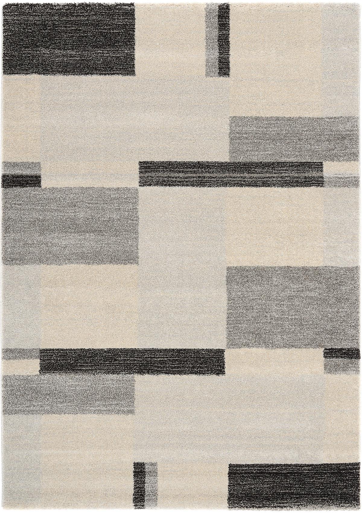 Webteppich Palazzo Bloc Grau 200x290 Cm - Grau, KONVENTIONELL, Textil (200/290cm) - Novel