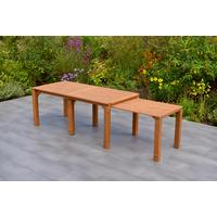 Gartentisch ausziehbar Flex Echtholz Akazie L: 185 cm - Braun, KONVENTIONELL, Holz (185/90/76cm) - Gardenson