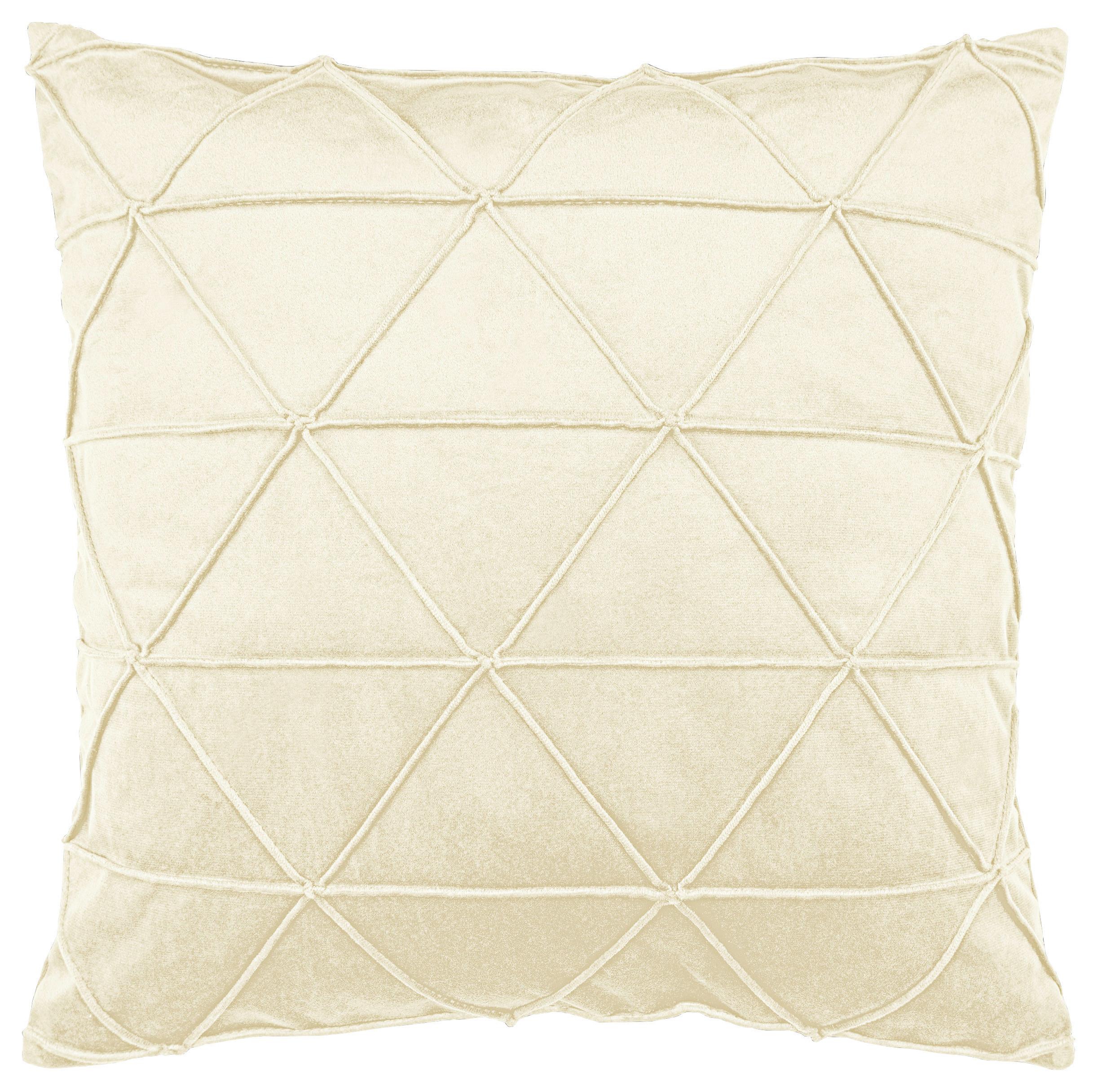 Zierkissen Glory Elfenbein 45x45 cm - Elfenbein, Textil (45/45cm)