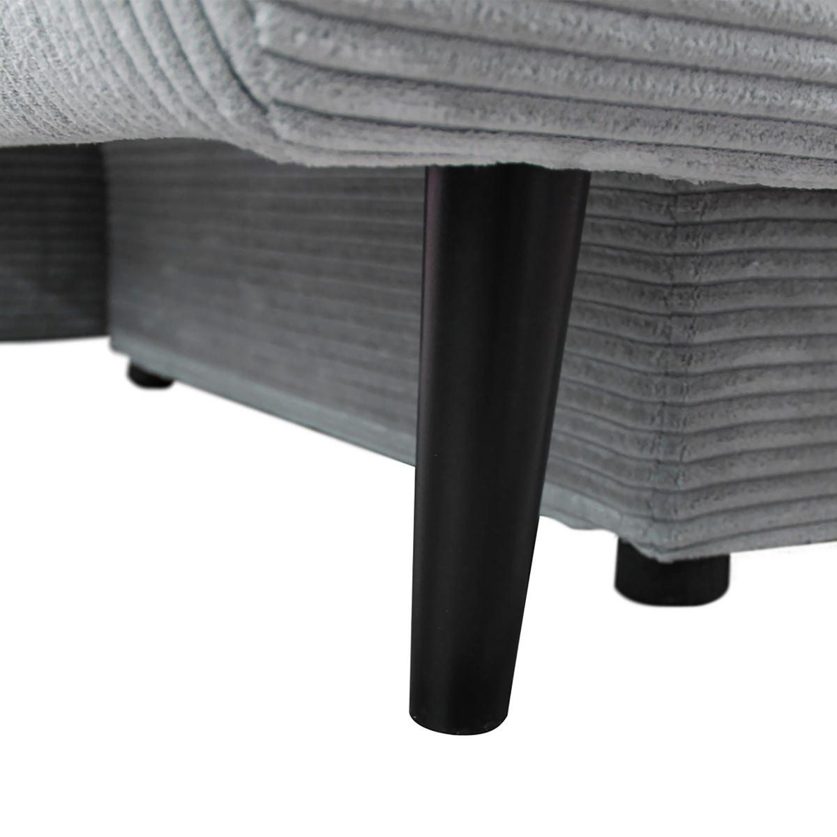 2-sitzer-sofa Mit Schlaffunkt. Fiore Und Bettkasten Hellgrau - Hellgrau/Schwarz, Design, Textil (202/85/99cm) - P & B