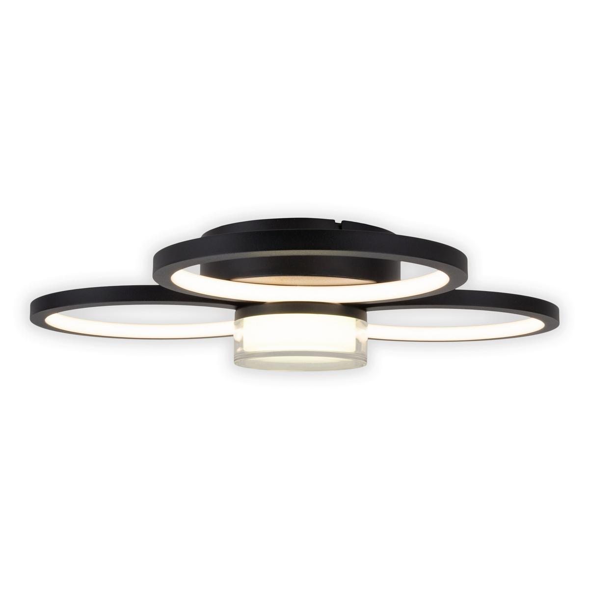 LED-Deckenleuchte 1403822 Cimo - Schwarz/Weiß, KONVENTIONELL, Kunststoff/Metall (43.6/9.5cm) - Näve