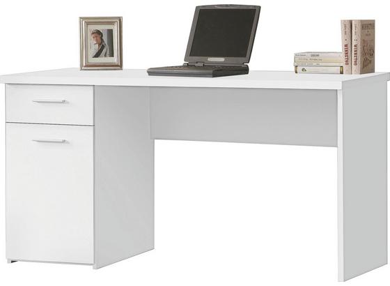 Psací Stůl Net 106 - bílá, Moderní, kov/dřevěný materiál (140/76,5/60cm) Psací Stůl Net 106 - bílá, Moderní, kov/dřevěný materiál (140/76,5/60cm)