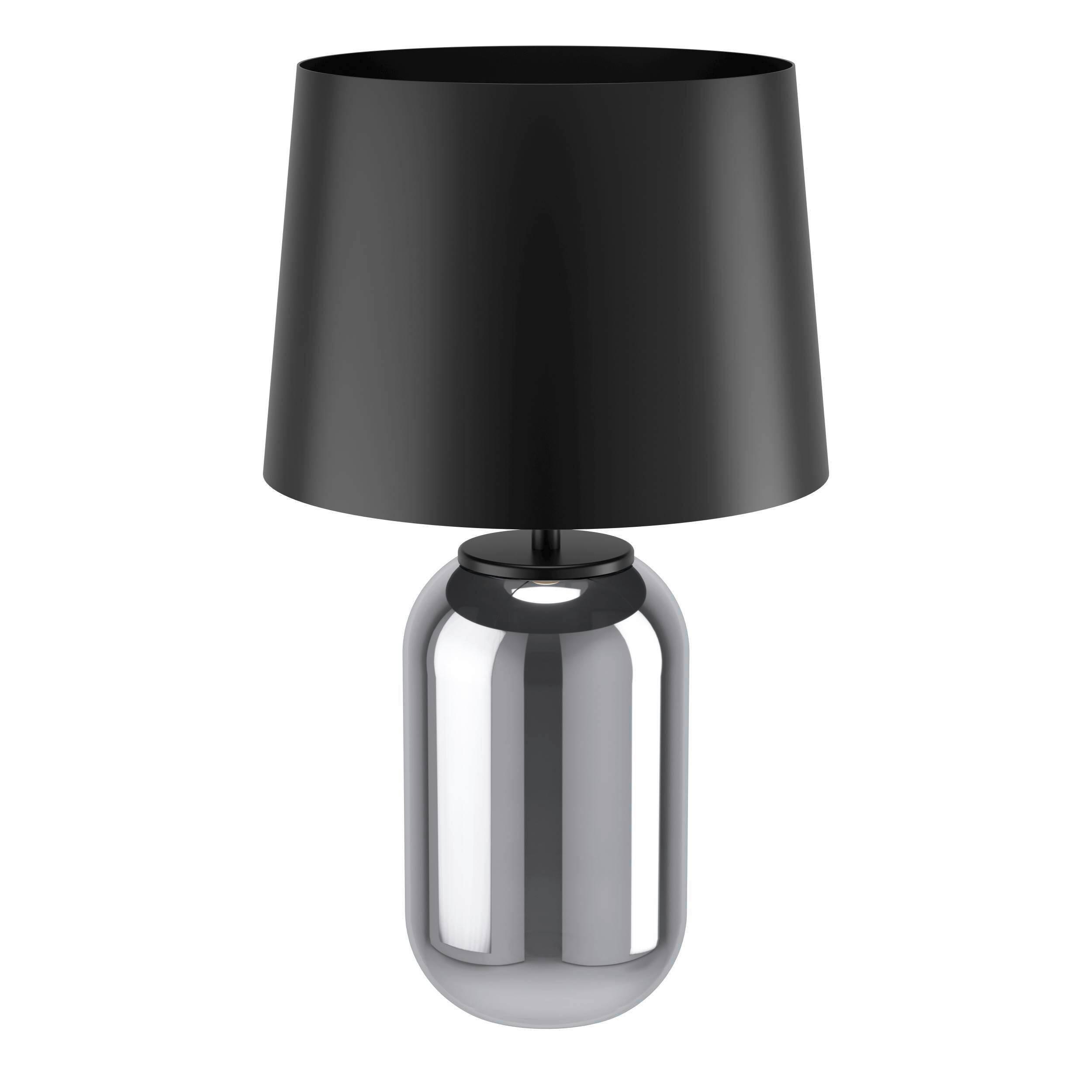 TISCHLEUCHTE 390063*CUITE - Schwarz, Basics, Glas/Metall (35/61cm) - Eglo