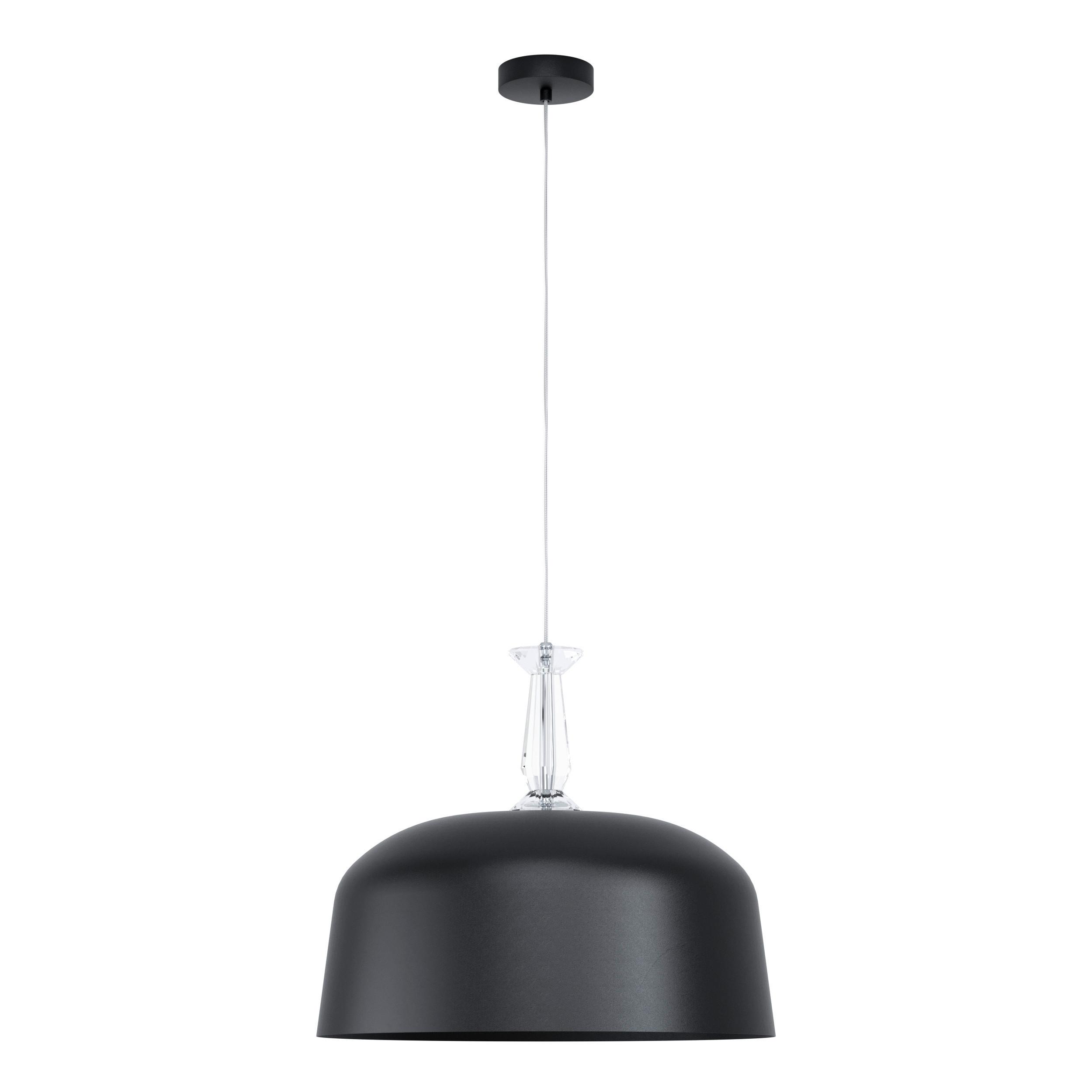 Hängeleuchte Monte Fuerte H: 110 Cm 3-Flammig - Schwarz, KONVENTIONELL, Glas/Metall (48/110cm) - Eglo