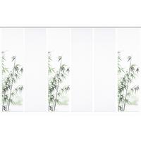 Flächenvorhang Rufus 6er Set - Weiß/Grün, Natur, Textil (60/245cm)