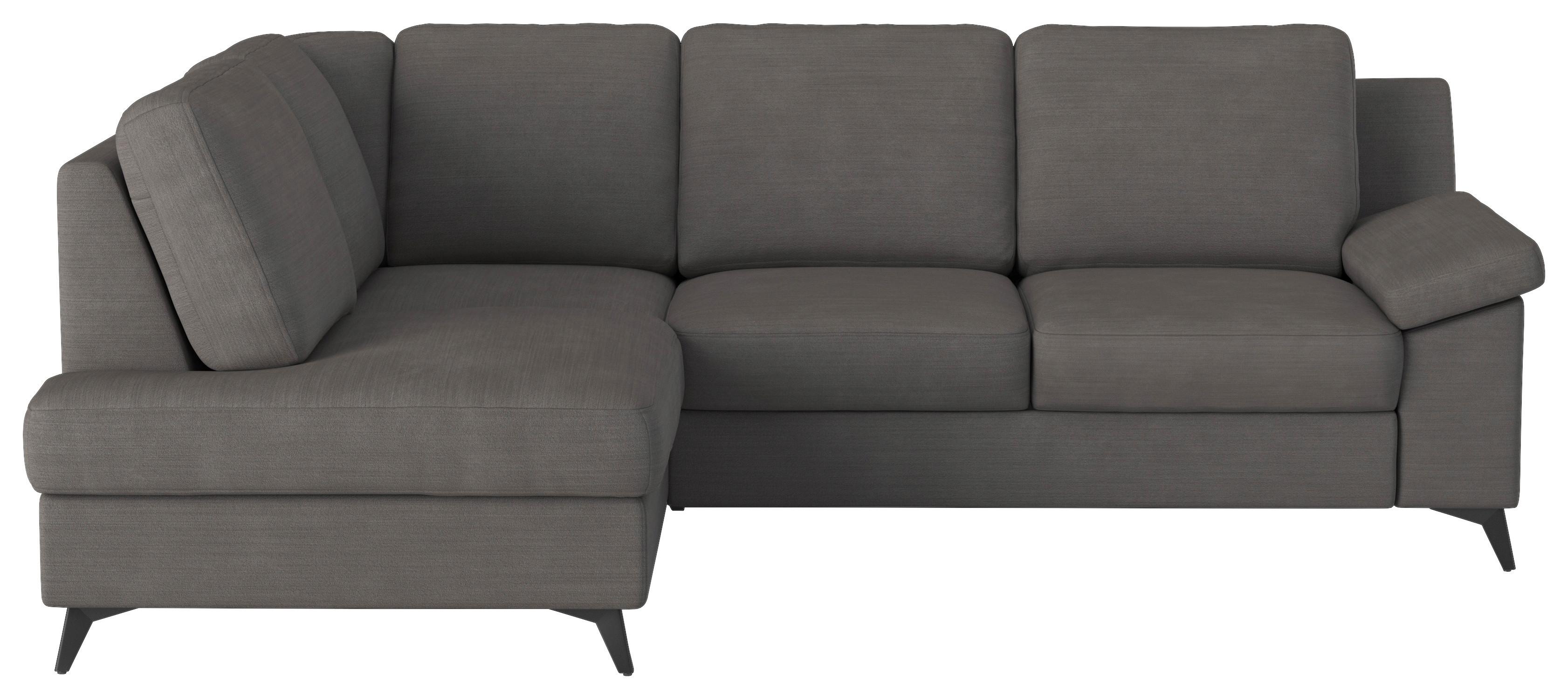 ECKSOFA Boom, Dunkelgrau S: 170x242 cm - Dunkelgrau/Schwarz, KONVENTIONELL, Textil (170/242cm) - Cotta