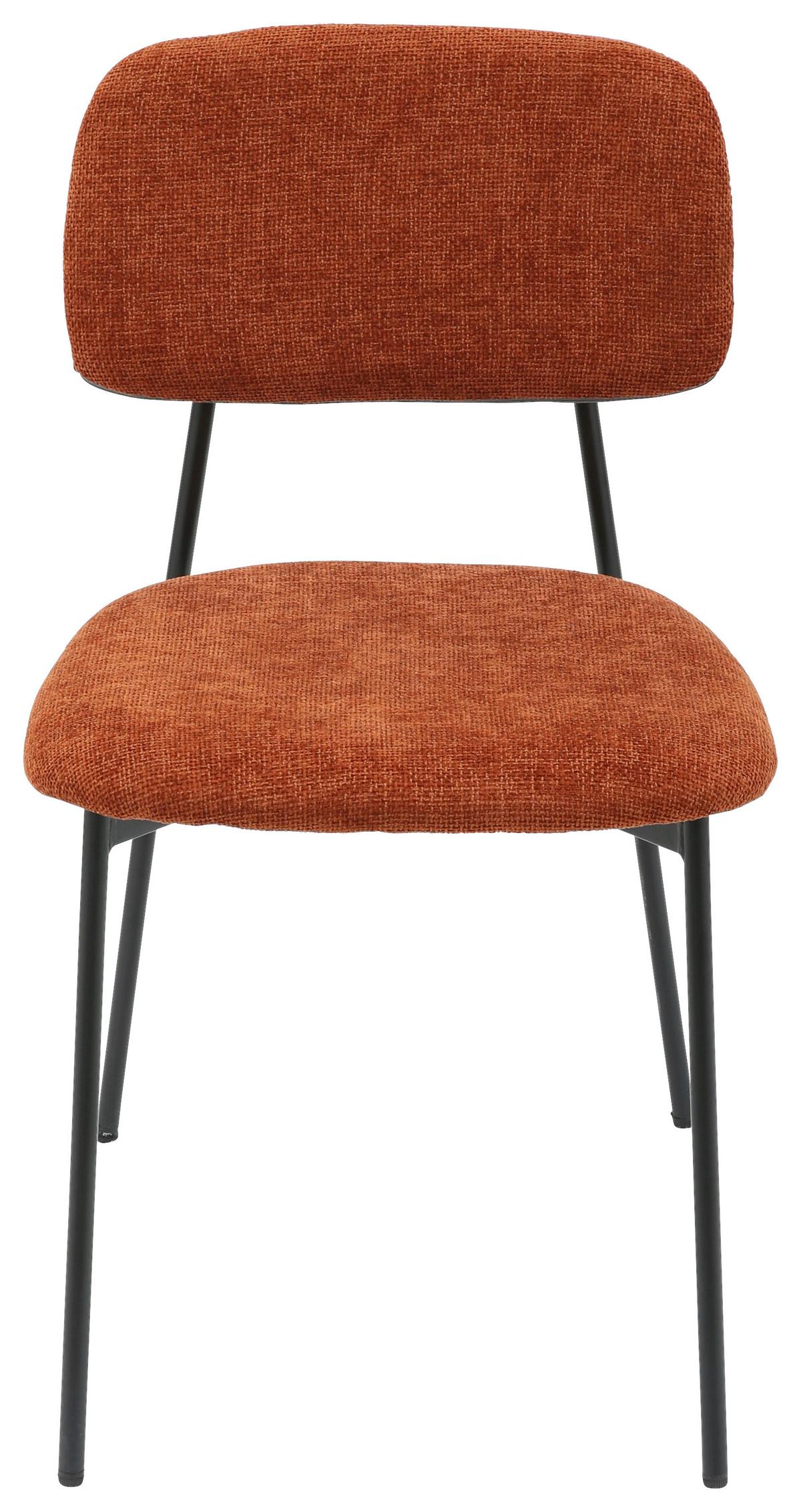 Židle Lara hnědá - černá/rezavá, Moderní, kov/textil (44/78,5/49cm) - Mömax