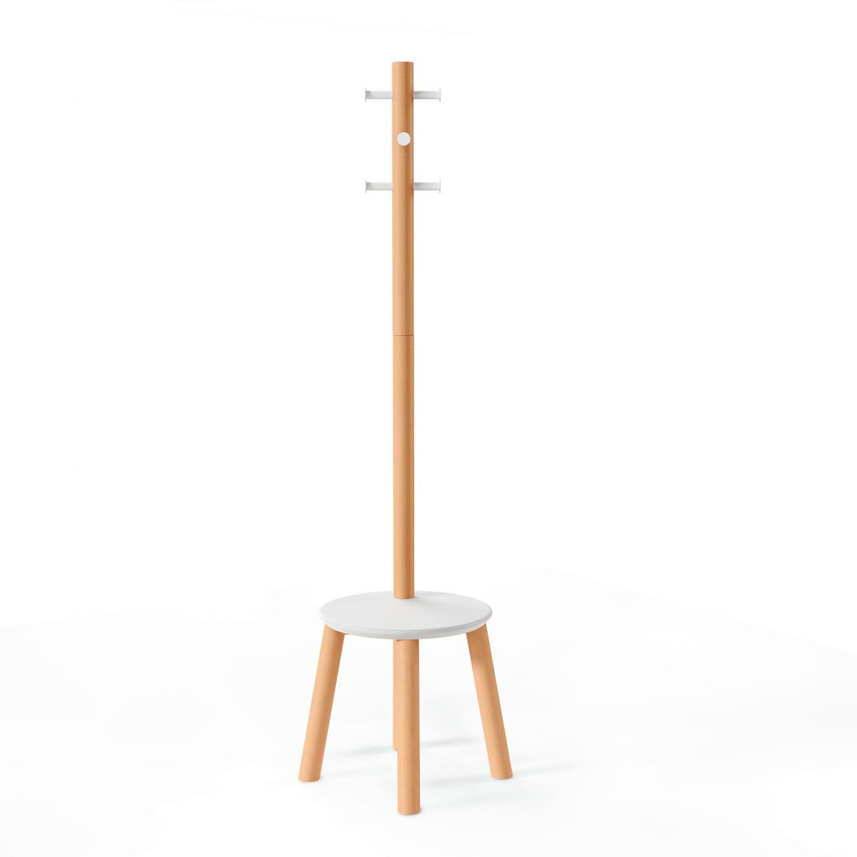 ŠATNÍ STOJAN STOVIK - bílá/přírodní barvy, Basics, dřevo (51/165cm) - Umbra