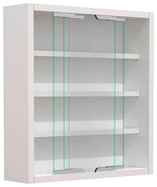 Hängevitrine Agisa S B: 37 Cm Weiß - Weiß, MODERN, Glas/Holzwerkstoff (37/40/10cm) - MID.YOU