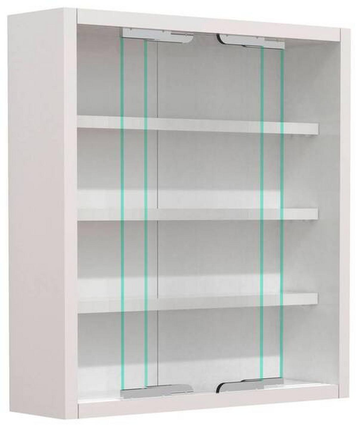 Hängevitrine Agisa S B: 37 Cm Weiß - Weiß, MODERN, Glas/Holzwerkstoff (37/40/10cm) - MID.YOU