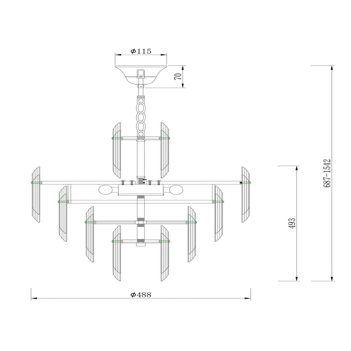 Pendelleuchte Flare - Goldfarben, Basics, Glas/Metall (48,8/49,3/48,8cm) - MAYTONI