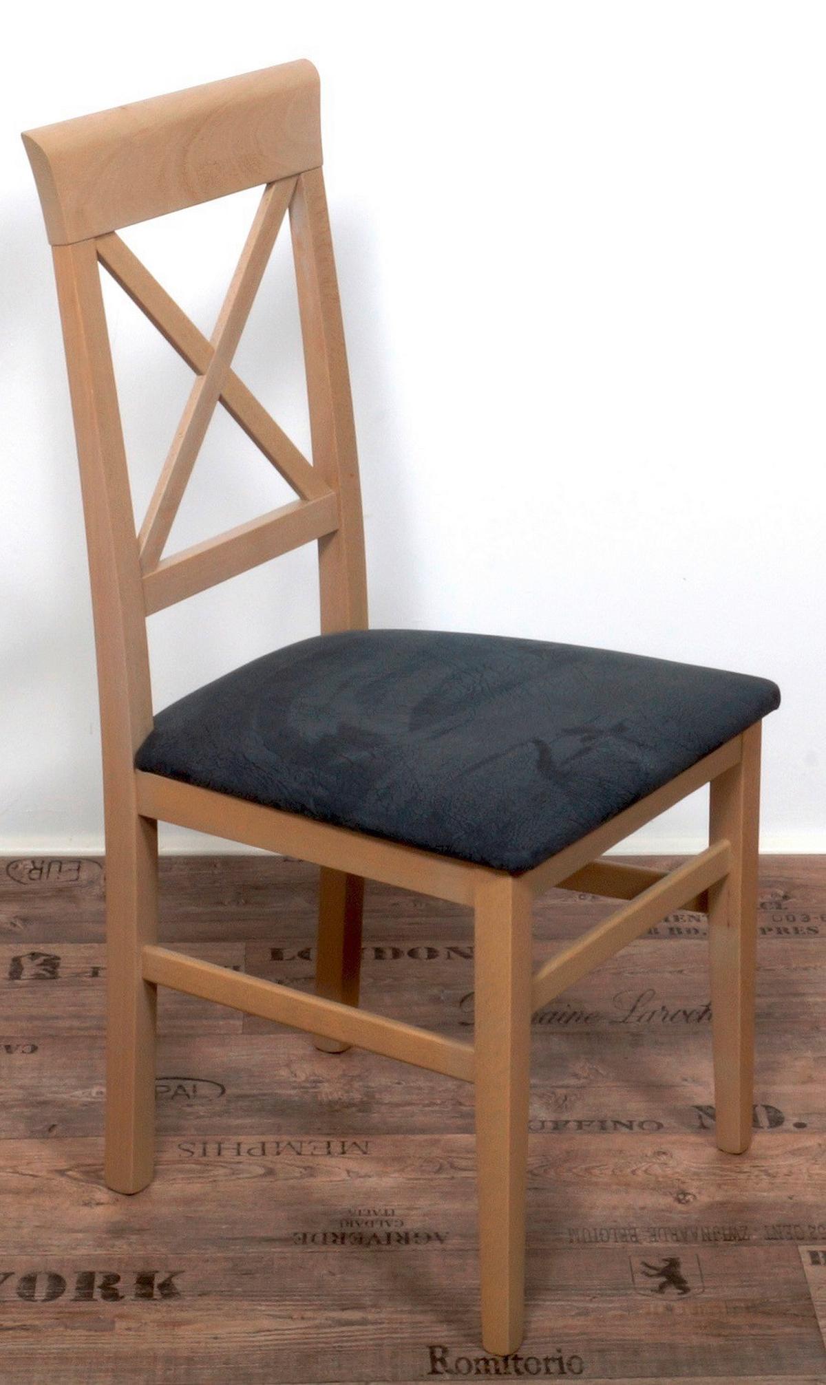 Stuhl-set Madrano Grau/s. Eiche B: 44 Cm - Grau/Sonoma Eiche, KONVENTIONELL, Holz/Textil (44/93/46cm) - MID.YOU