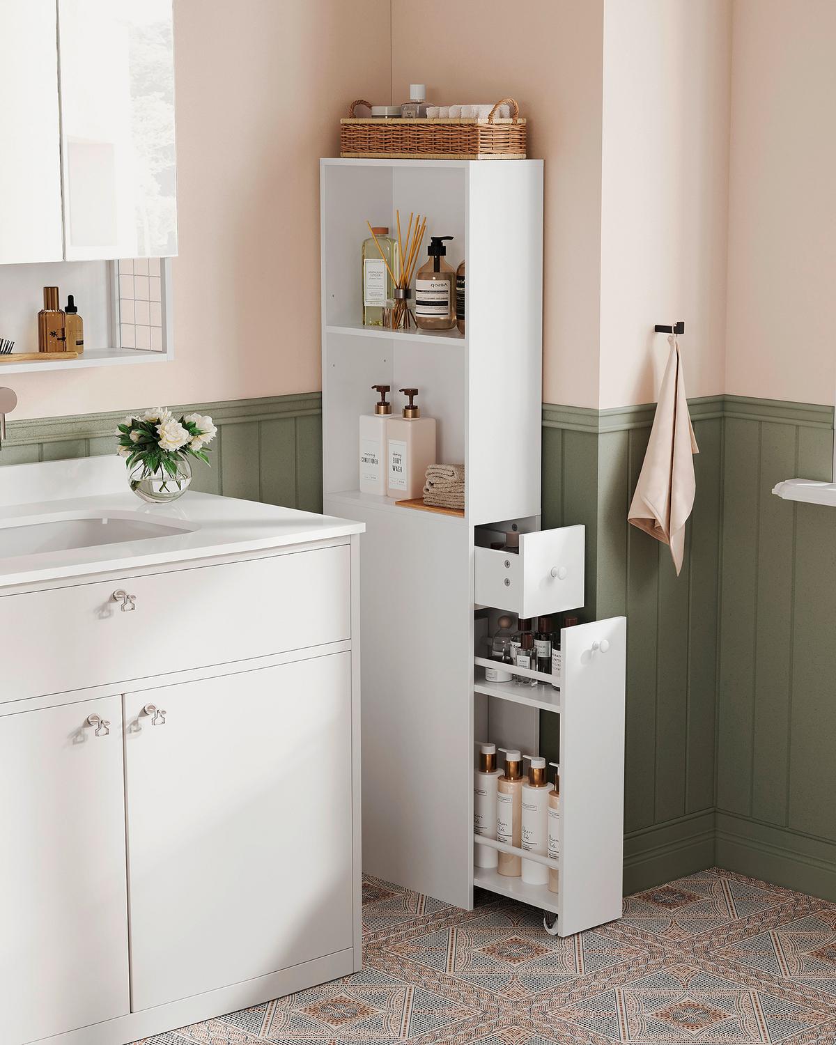 Midischrank Weiß B: 40cm - Weiß, Trend, Holzwerkstoff (40/134.4/18cm) - MID.YOU