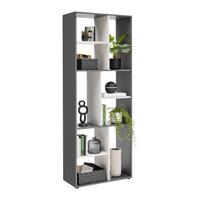 Regal Ibiza antracit/bílá - černá/kašmírová, Konvenční, kompozitní dřevo (71/186/33cm) - Mömax