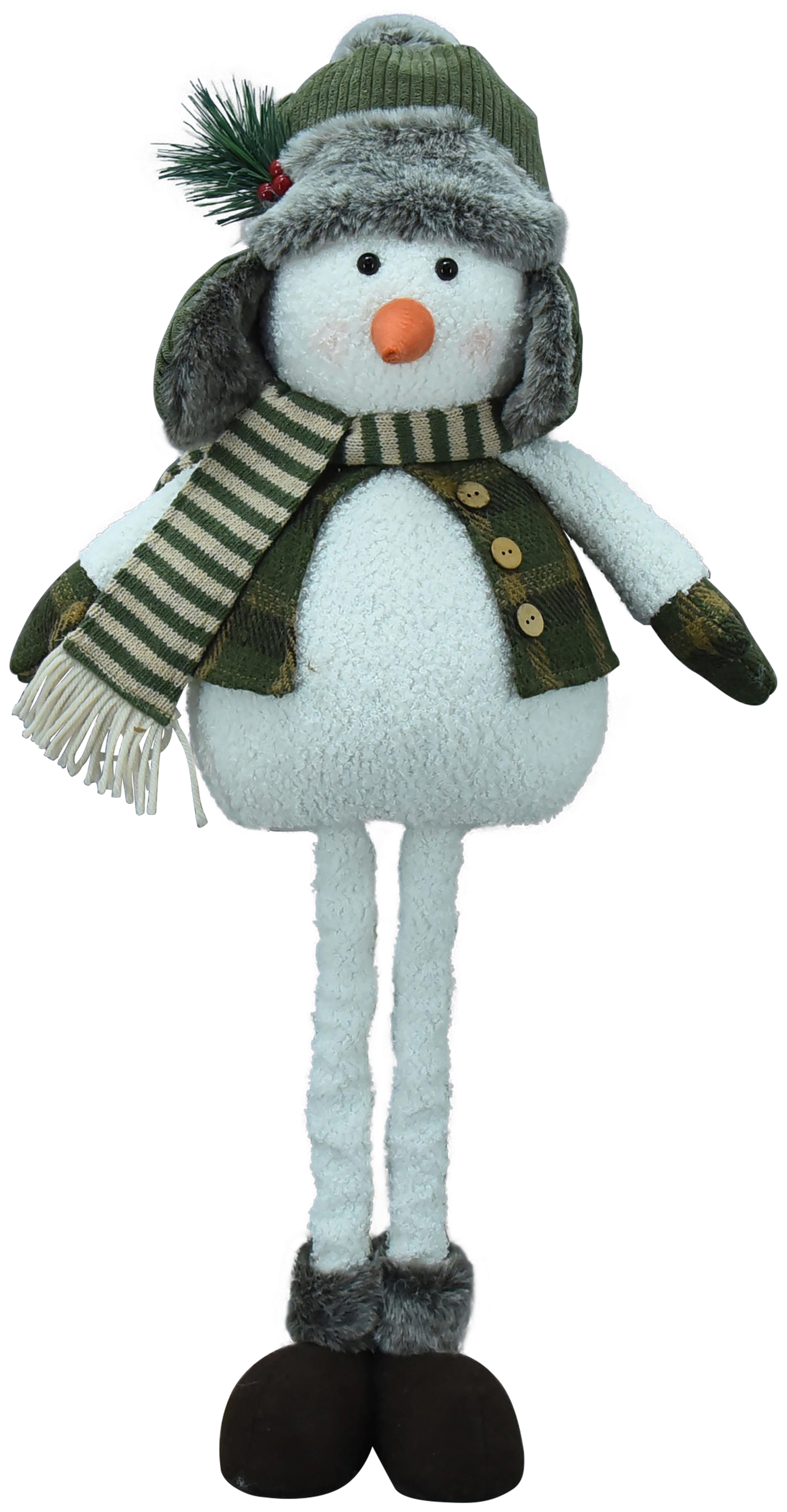Schneemann Olaf - Weiß/Grau, KONVENTIONELL, Holz/Kunststoff (25/16/66cm) - Luca Bessoni