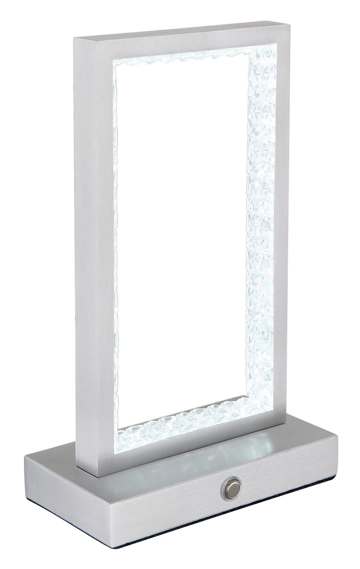 Akku-tischleuchte 24008a - Klar, Design, Kunststoff/Metall (14/7,5/23cm) - Globo