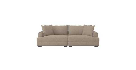 Megasofa Pelle-Megasofa - Wengefarben/Creme, Trend, Textil (261/124cm) - Luca Bessoni