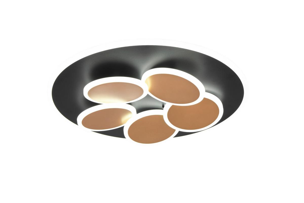 LED-Deckenleuchte 653210680 Mandala - Goldfarben/Schwarz, Design, Metall (49/7.5cm) - Trio Leuchten