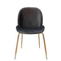 Sada židlí šedá - šedá/barvy mosazi, Moderní, kov/plast (47/90/59cm) - Kayoom