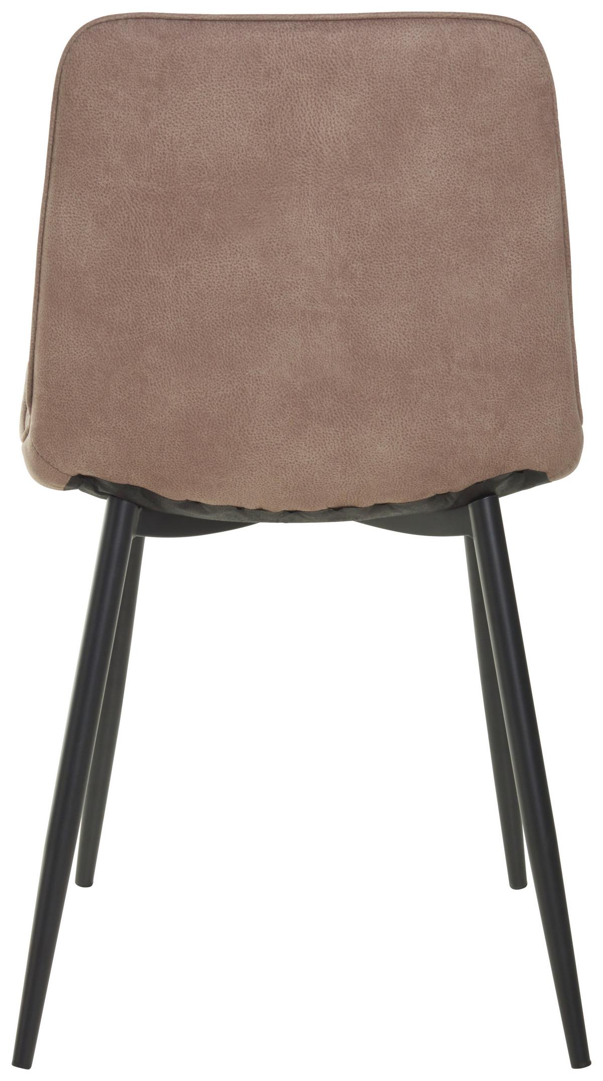 Stuhl Losanna - Taupe/Schwarz, MODERN, Textil/Metall (47/84/52cm) - Livetastic