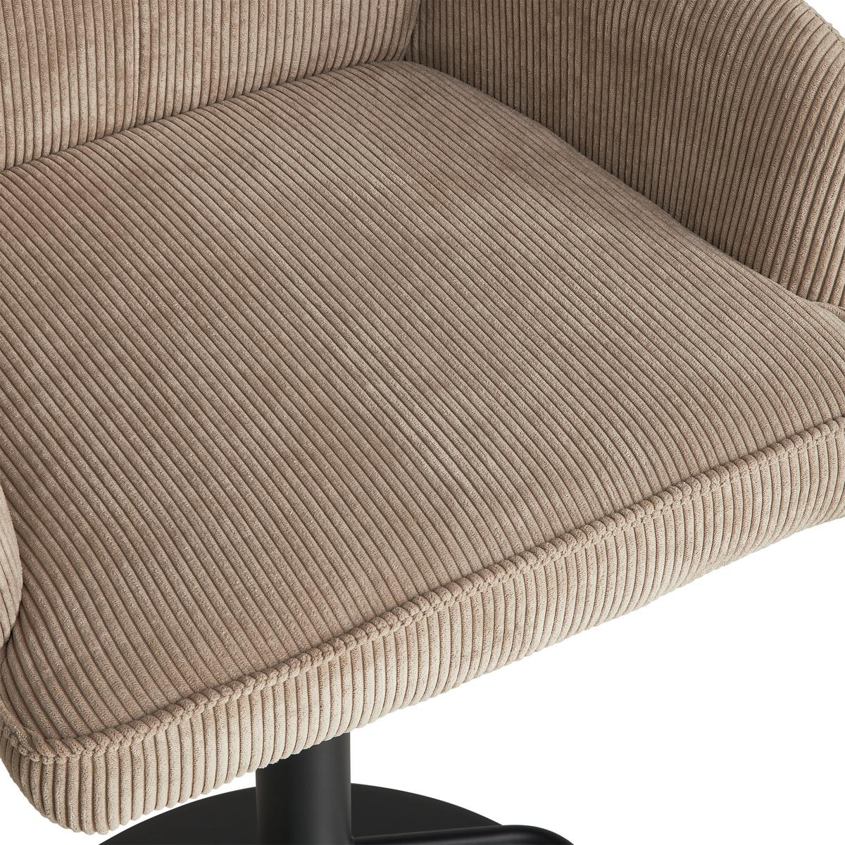 Barhocker Kai Grau Höhenverstellbar Mit Lehne - Schwarz/Grau, KONVENTIONELL, Textil/Metall (57/100-121/57cm) - MID.YOU