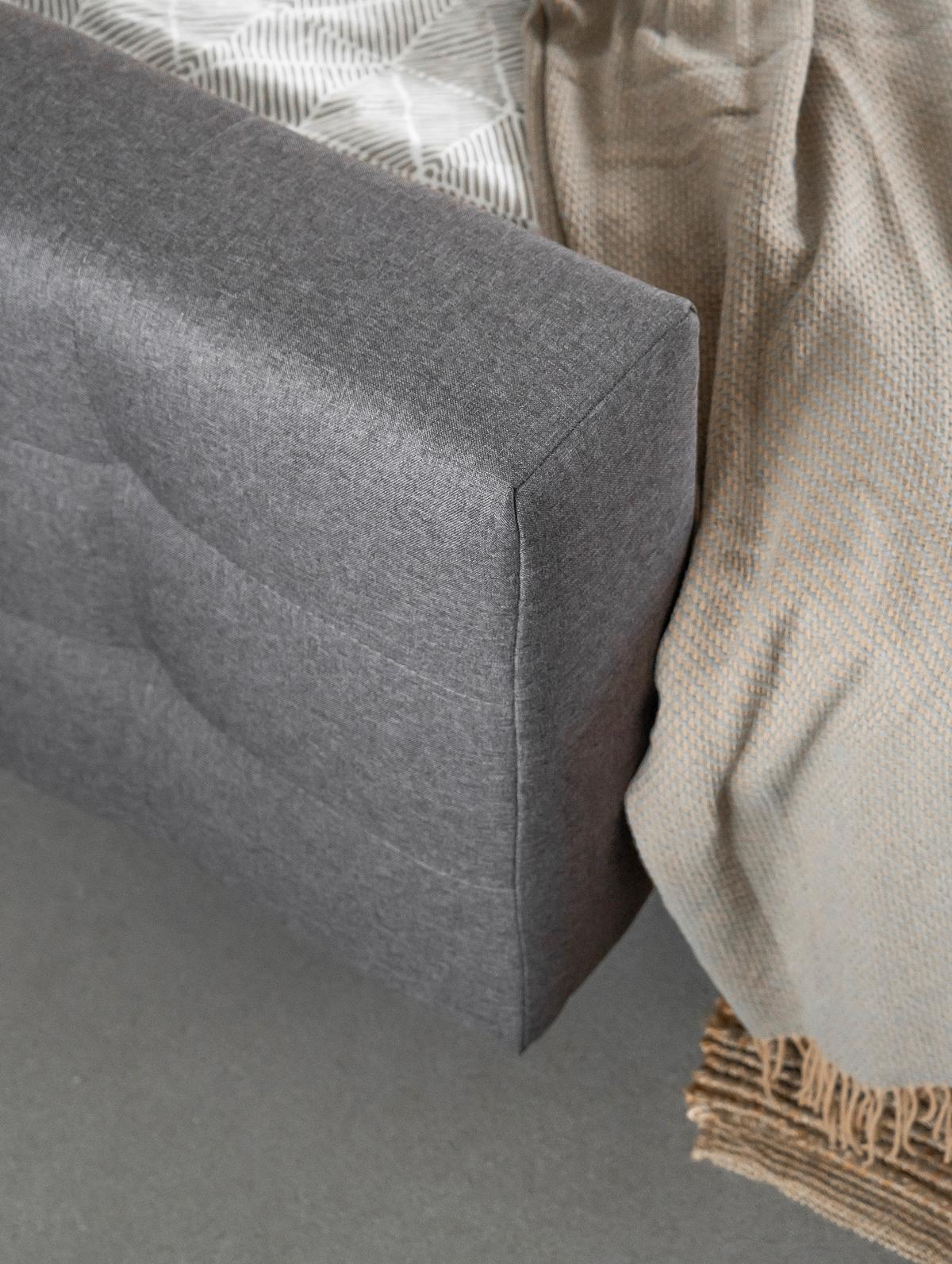 Schlafsofa Asgard Grau, B: 230 cm - Buchefarben/Grau, Design, Textil (230/93/92cm) - MID.YOU