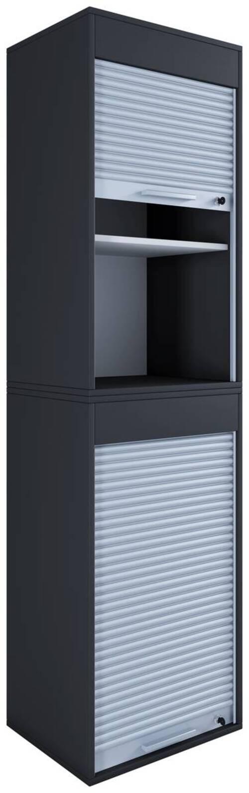 Aktenschrank Aktos XL Schwarz/Grau B: 50 cm