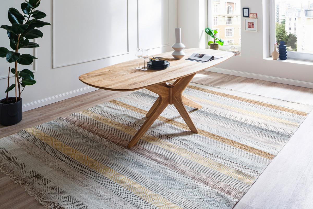 JÍDELNÍ STŮL JEFFERSON - divoký dub, Moderní, dřevo (180/75/90cm) - Premium Living