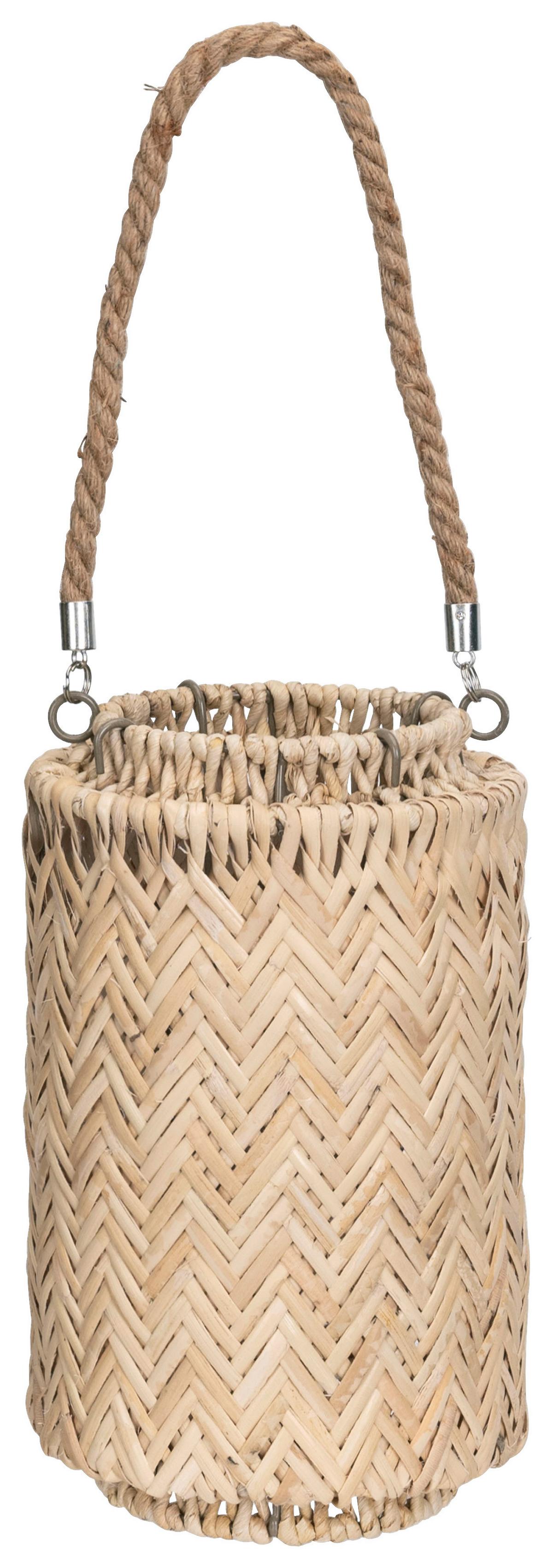 Lucerna Ciato, výška: 28cm - přírodní barvy, kov/dřevo (17/28cm) - Premium Living