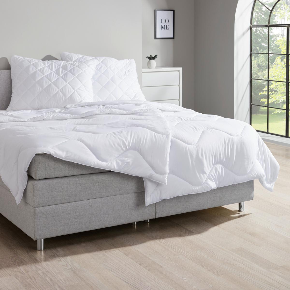 Steppdecke Daniela 140x200 Cm, Temperaturausgleichend - Weiß, KONVENTIONELL, Textil (140/200cm) - Primatex