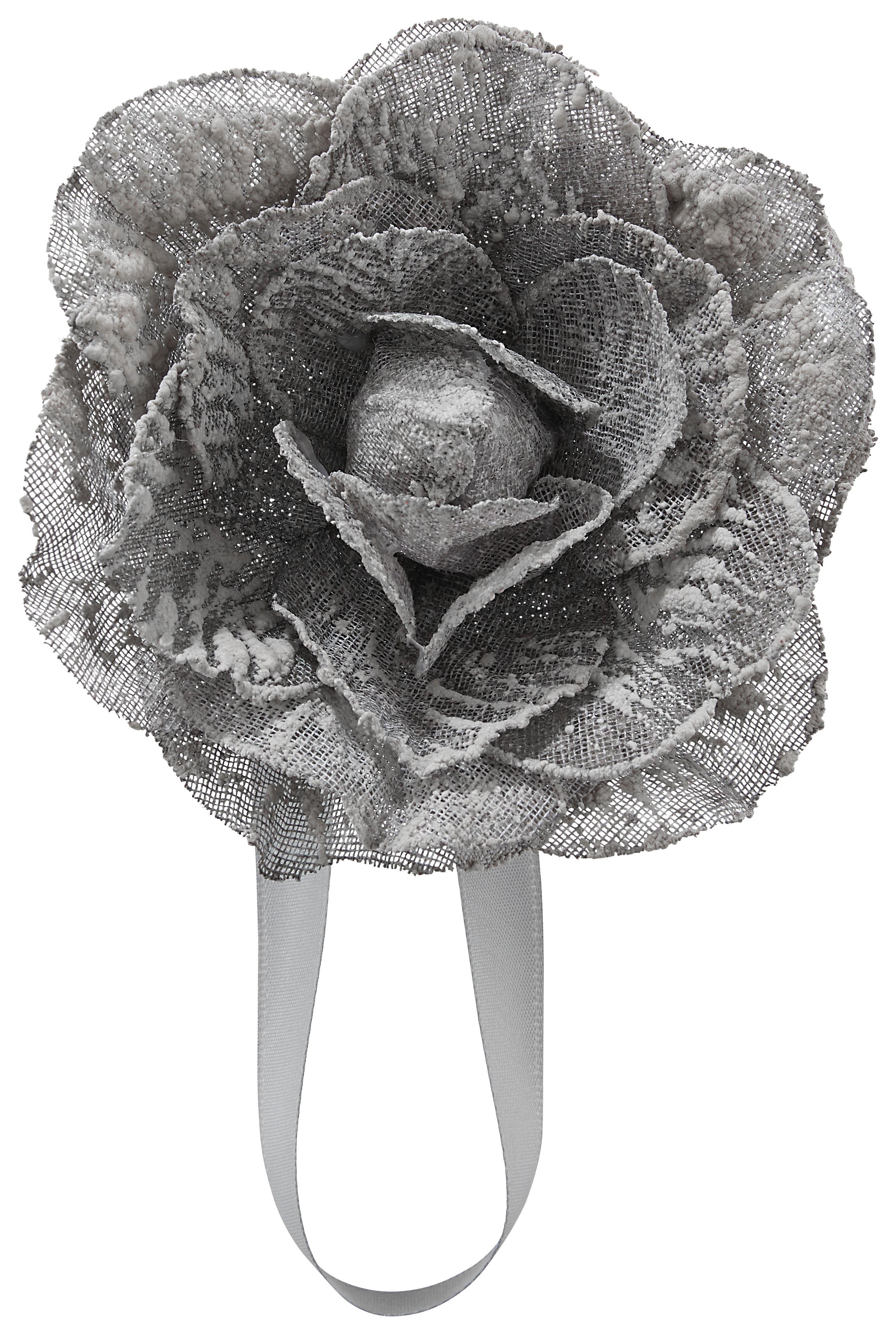 Riasiaca Spona Rose - antracitová, Romantický / Vidiecky, textil (11cm) - Modern Living