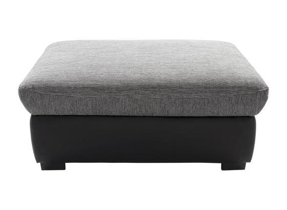 Taburet Chance - šedá/černá, Moderní, textil (101/73cm) Taburet Chance - šedá/černá, Moderní, textil (101/73cm)