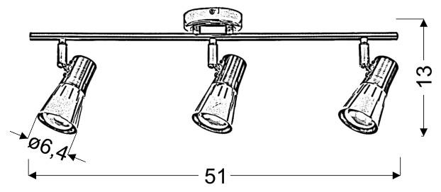 Deckenstrahler 93-94769 - Basics, Metall (51/13/8cm)