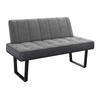 Sitzbank Pag - Hellgrau/Schwarz, KONVENTIONELL, Textil/Metall (140/86/70cm) - MID.YOU